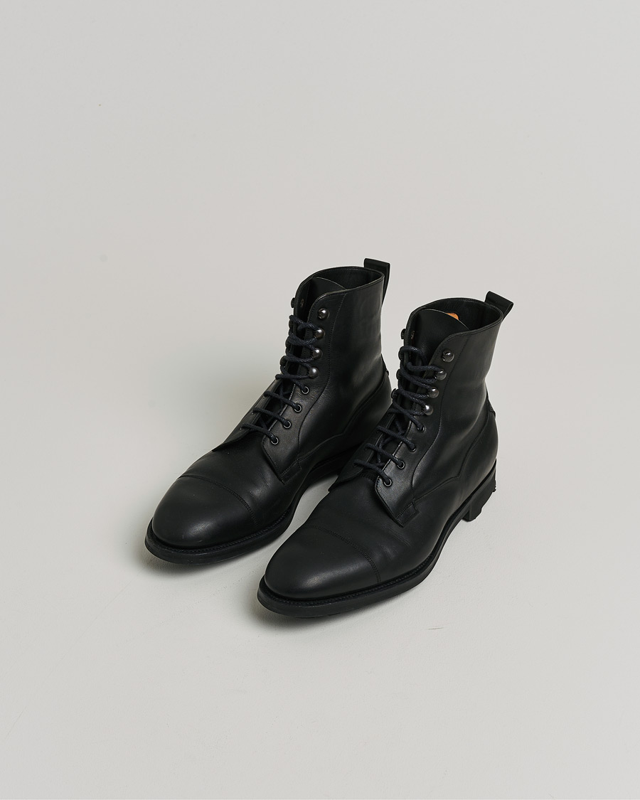 Hombres | Edward Green Galway Ridgeway Boot Black Delapré | Pre-owned | Edward Green Galway Ridgeway Boot Black Delapré