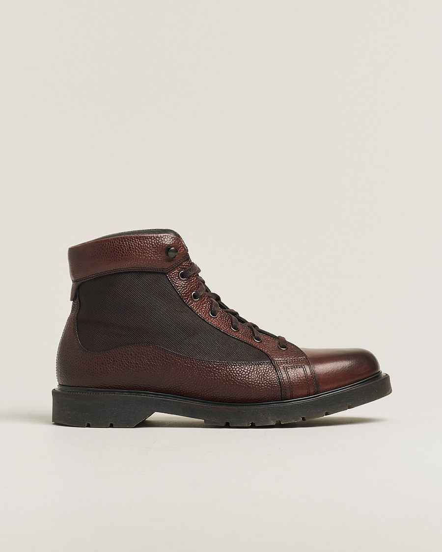 Hombres | Design Loake Trimble Heat Sealed Monkey Boot Dark Brown | Pre-owned | Design Loake Trimble Heat Sealed Monkey Boot Dark Brown