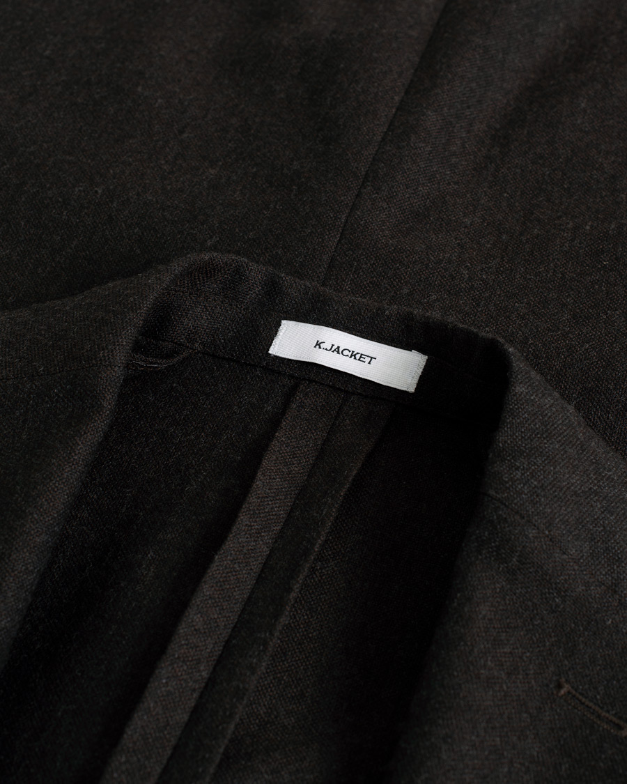Hombres | Blazers | Pre-owned | Boglioli K Jacket Wool Hopsack Blazer Dark Brown