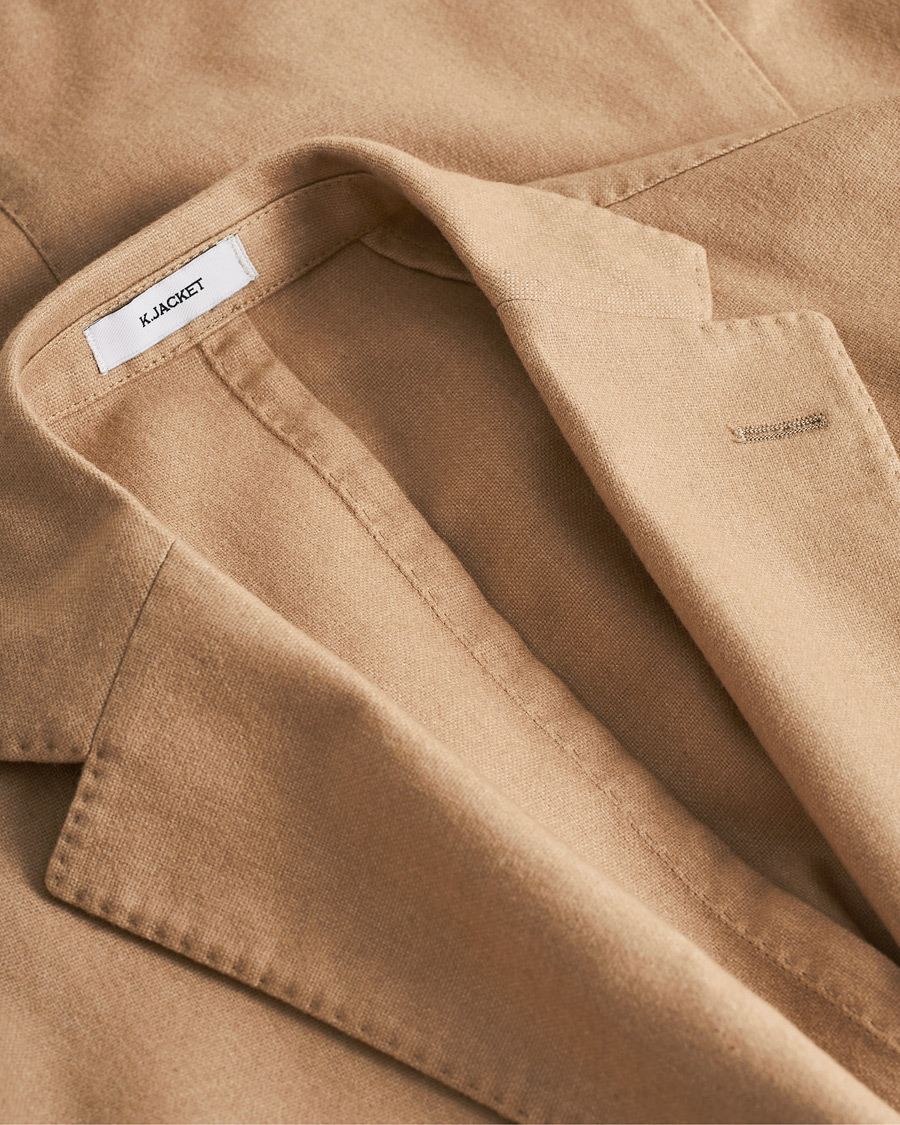 Hombres | Blazers | Pre-owned | Boglioli K Jacket Dyed Flannel Blazer Beige