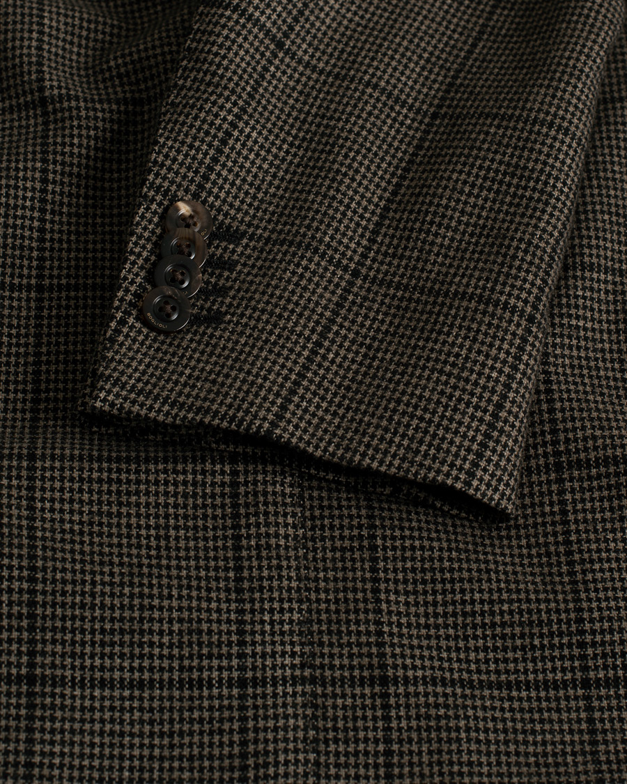 Hombres | Blazers | Pre-owned | Boglioli K Jacket Wool Check Blazer Brown