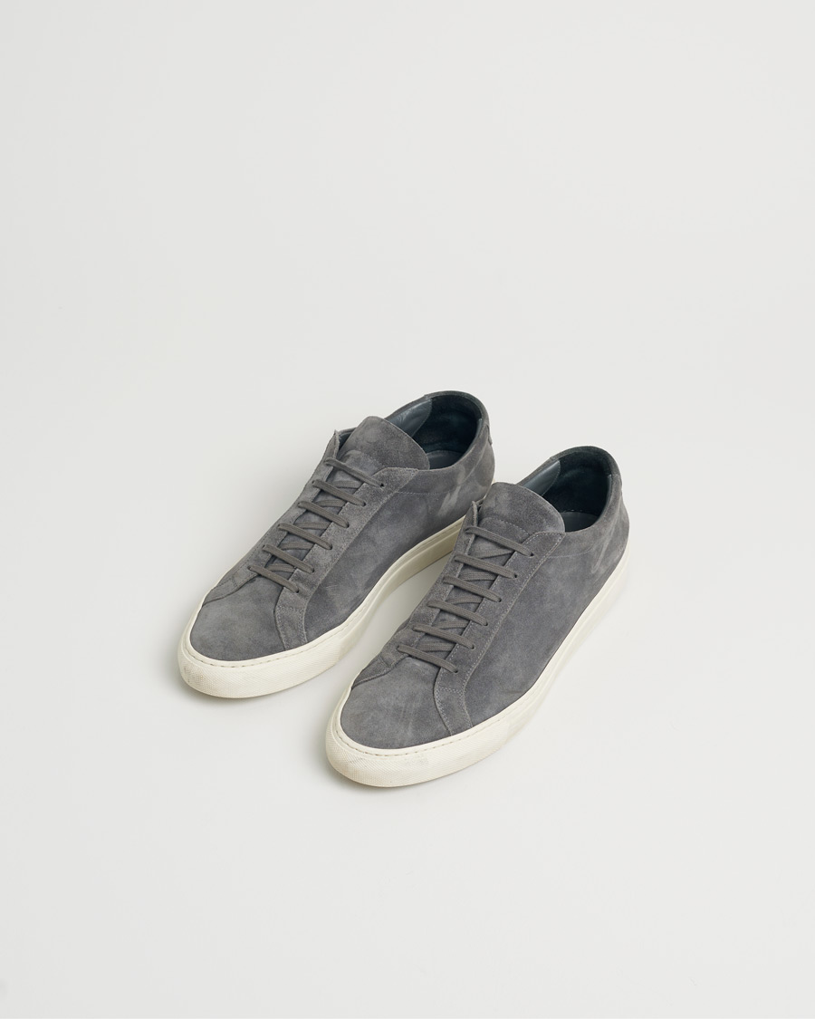 Hombres | Common Projects Original Achilles Suede Sneaker Charcoal | Pre-owned | Common Projects Original Achilles Suede Sneaker Charcoal