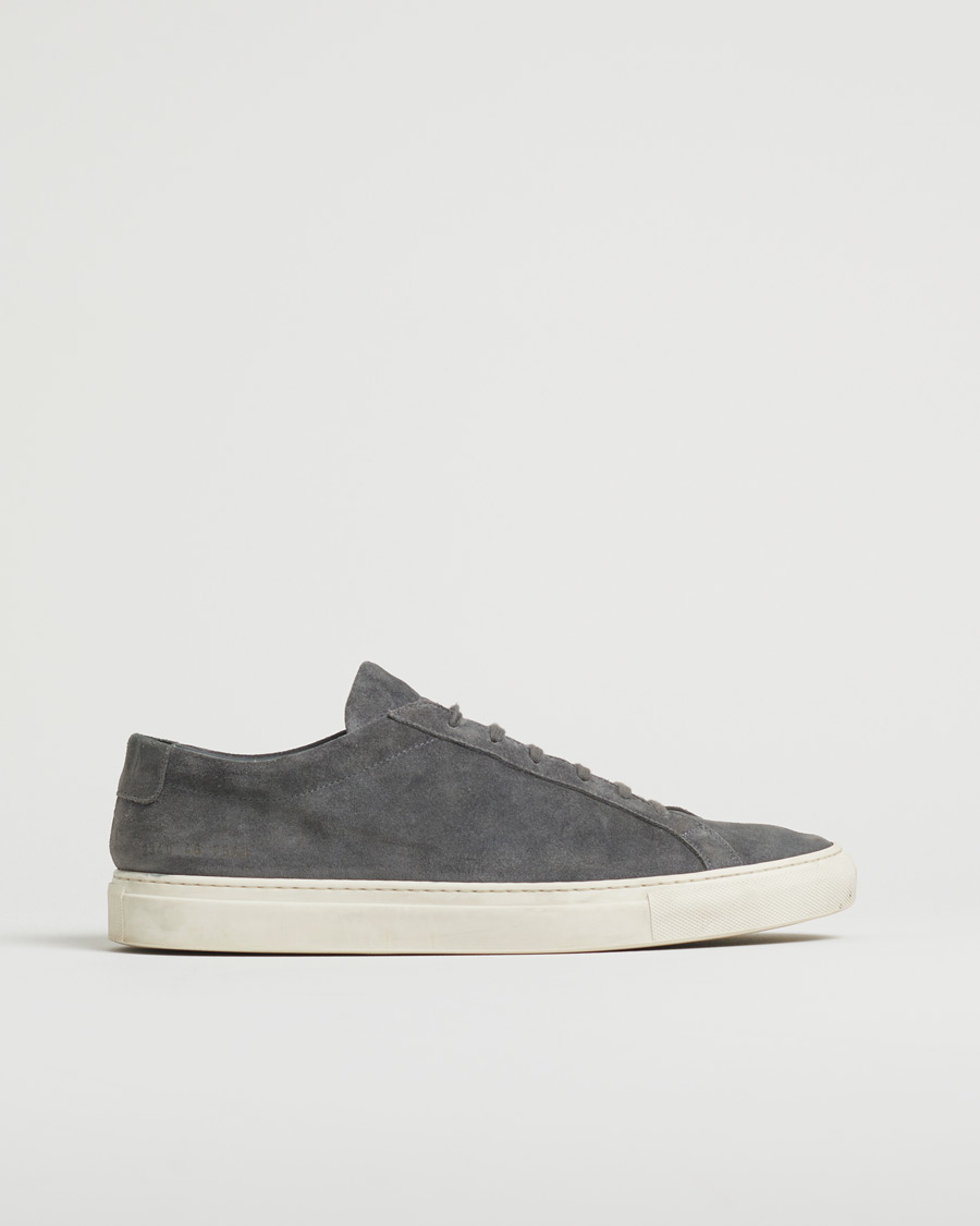 Hombres | Common Projects Original Achilles Suede Sneaker Charcoal | Pre-owned | Common Projects Original Achilles Suede Sneaker Charcoal