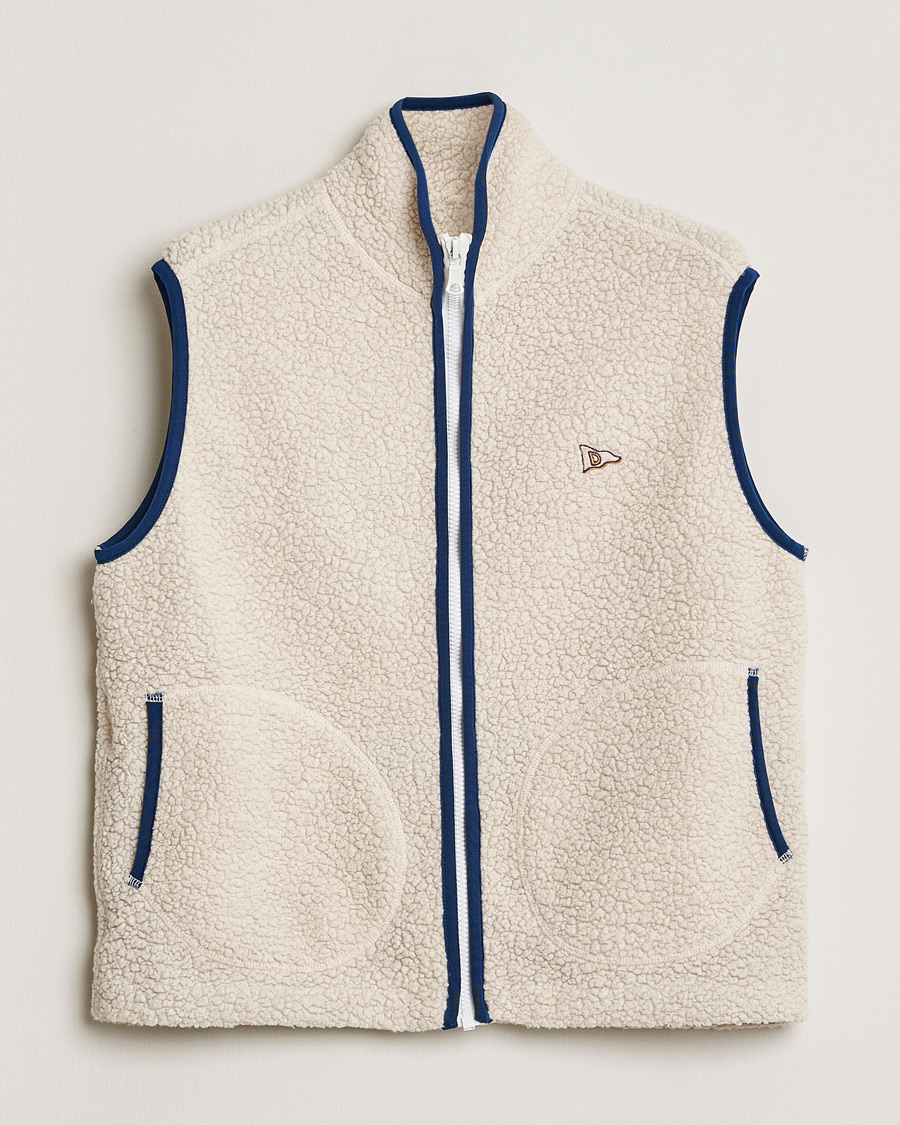 Hombres | Pre-owned Chaquetas | Pre-owned | Drake's Zip Through Fleece Vest Ecru S