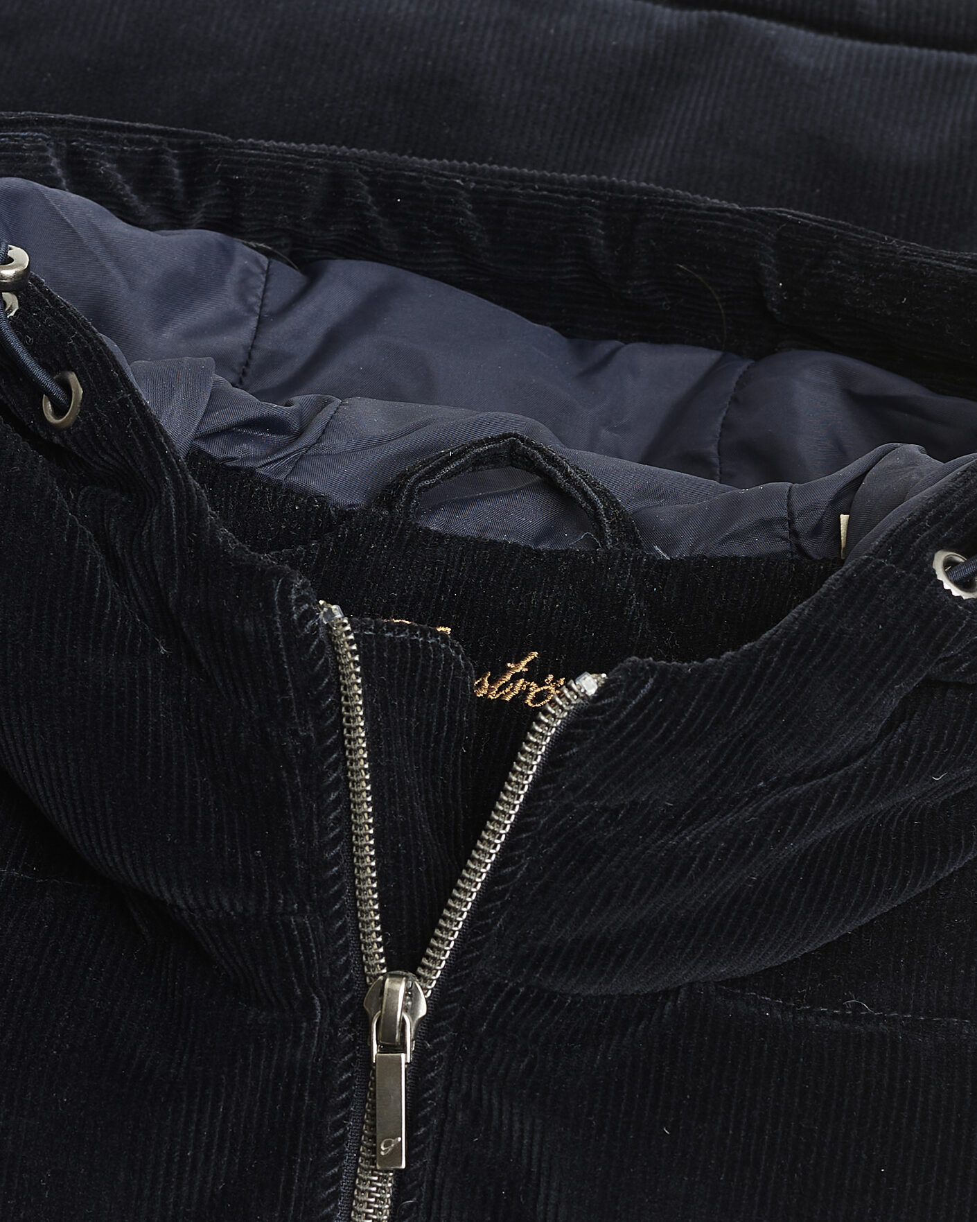 Hombres | Pre-owned Chaquetas | Pre-owned | Stenströms Hooded Corduroy Vest Navy M