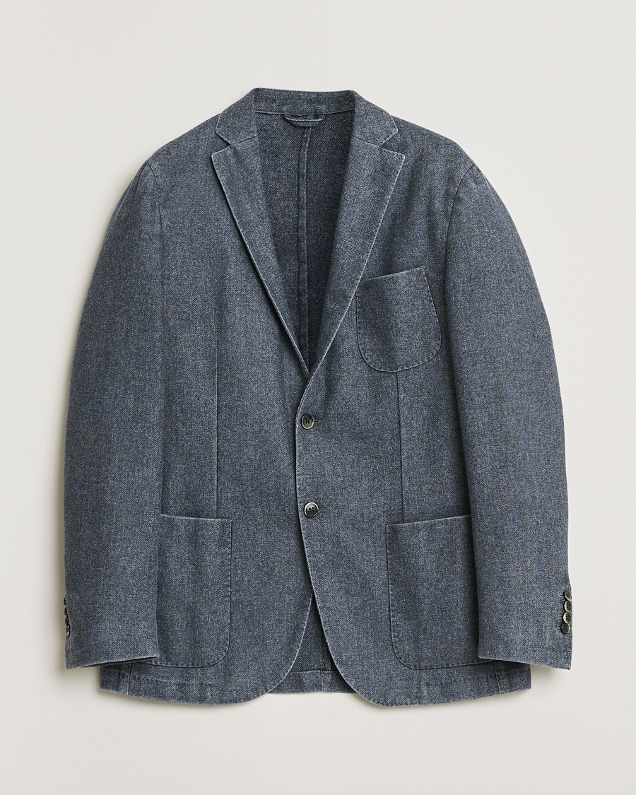 Hombres | Pre-owned Blazers | Pre-owned | L.B.M. 1911 Wool Blazer Washed Blue 52