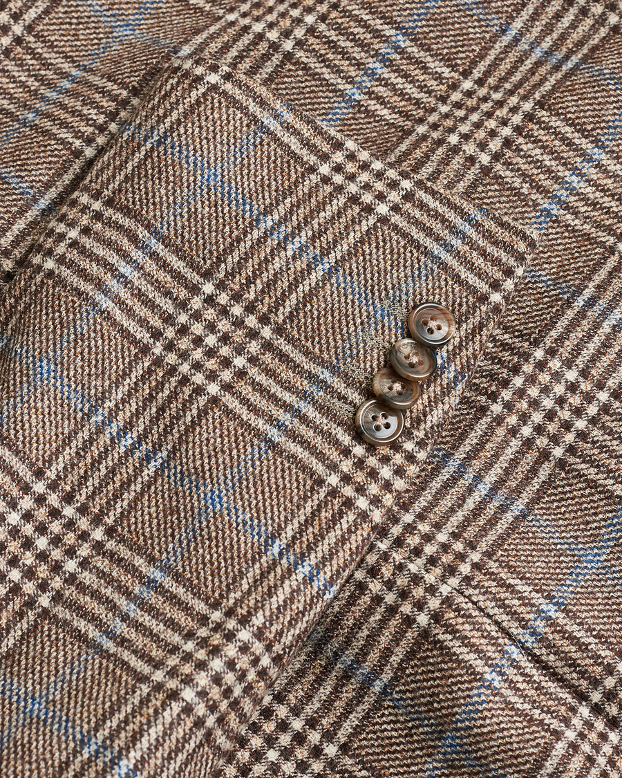 Hombres | Pre-owned Blazers | Pre-owned | Corneliani Check Wool Blazer Brown 52