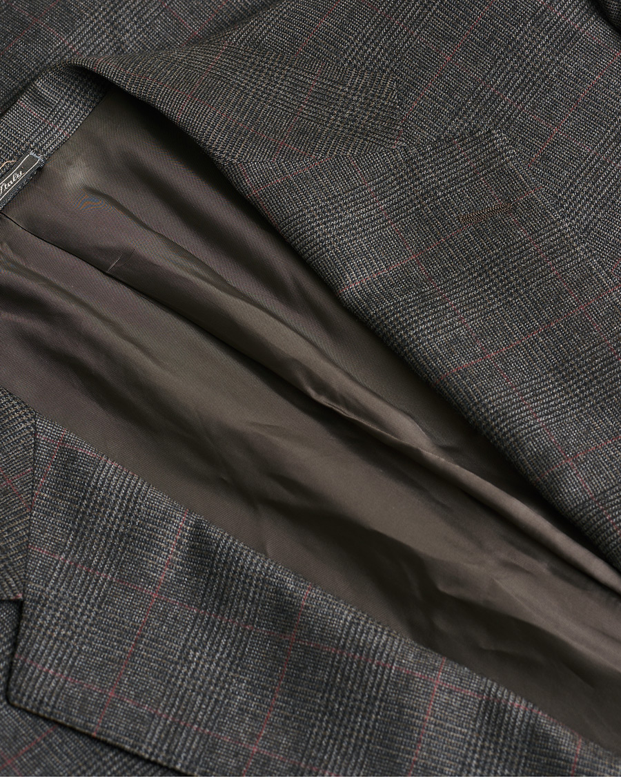 Hombres | Pre-owned Blazers | Pre-owned | Corneliani Check Wool Blazer Brown 50