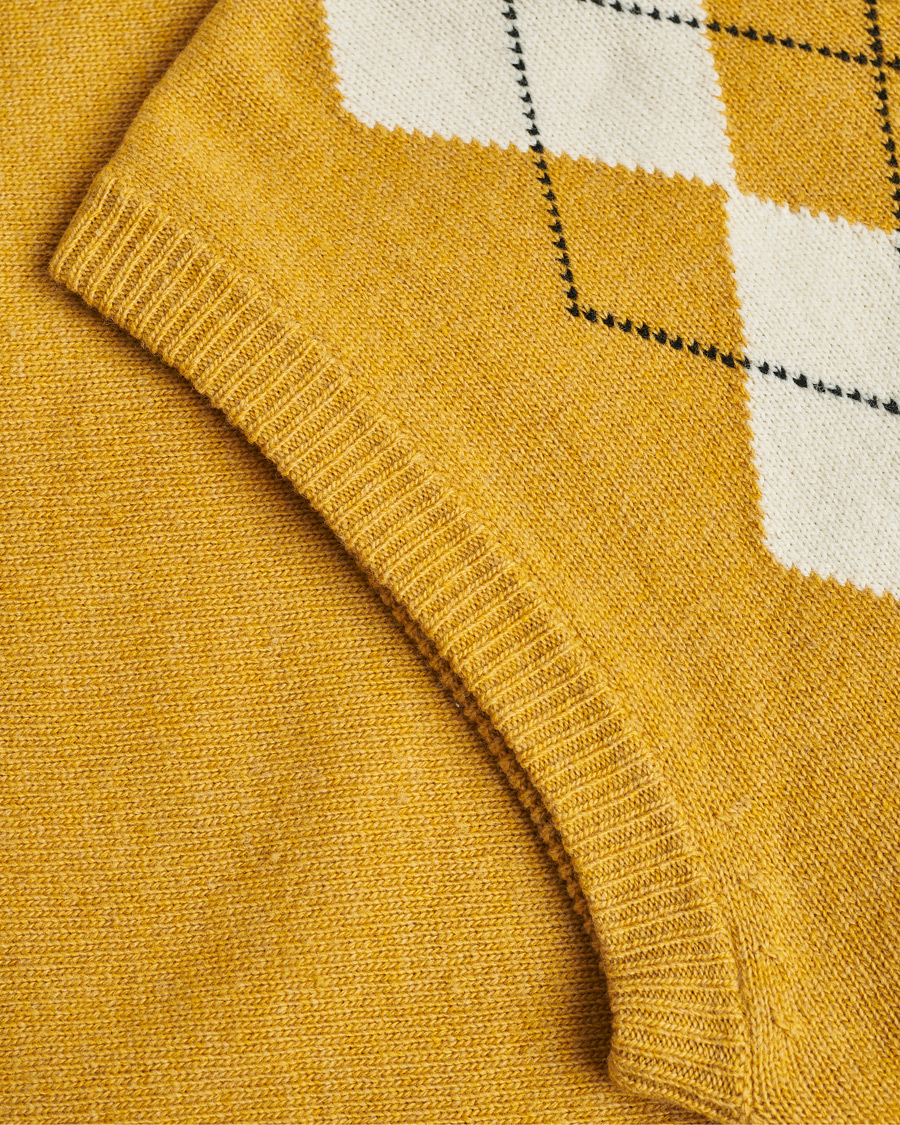 Hombres | Pre-owned Jerséis | Pre-owned | Marni Shetland Argyle Knit Vest White/Yellow 48ashmere Hoodie Beige S