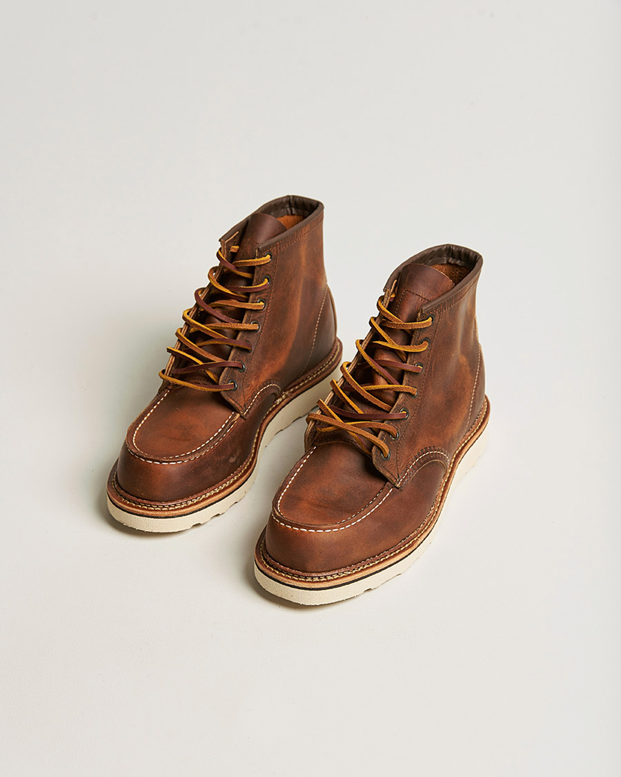 Hombres | Pre-owned Zapatos | Pre-owned | Red Wing Shoes Moc Toe Boot Copper Rough/Though Leather US8 - EU41