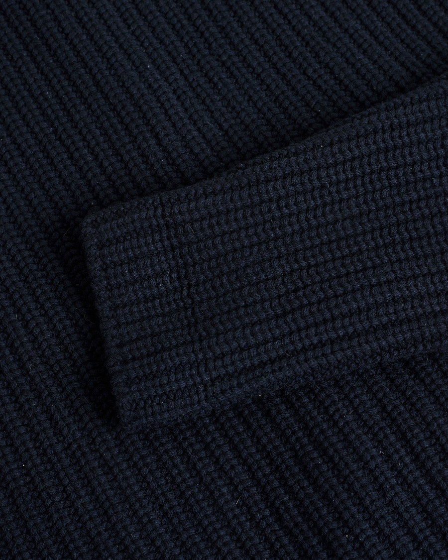 Hombres | Gran Sasso Heavy Wool Knitted Blazer Cardigan Navy | Pre-owned | Gran Sasso Heavy Wool Knitted Blazer Cardigan Navy