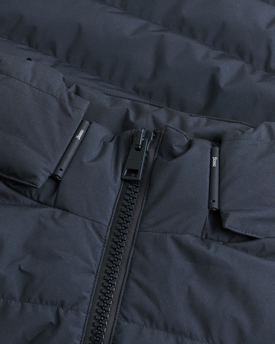 Hombres | Pre-owned Chaquetas | Pre-owned | Herno Water Repellent Half Long Parka Navy 46