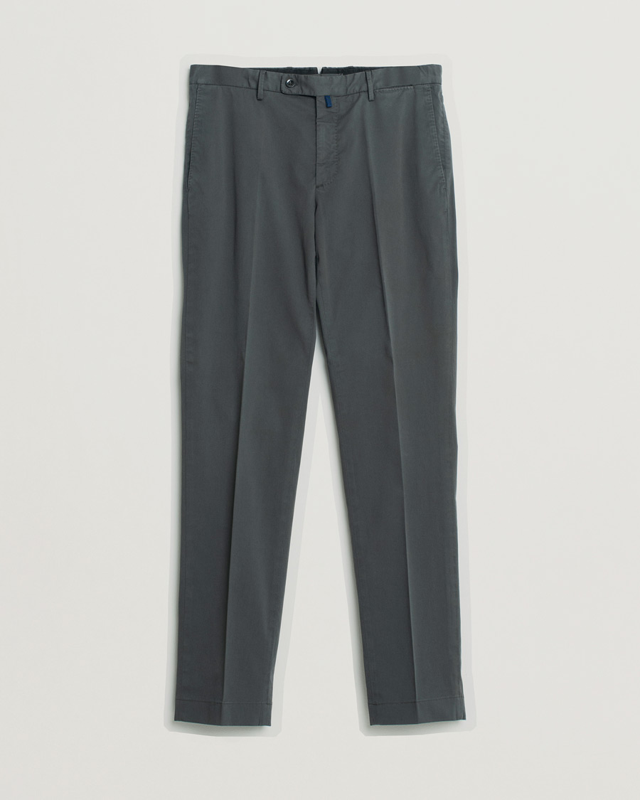 Hombres | Incotex Regular Fit Comfort Chinos Charcoal | Pre-owned | Incotex Regular Fit Comfort Chinos Charcoal