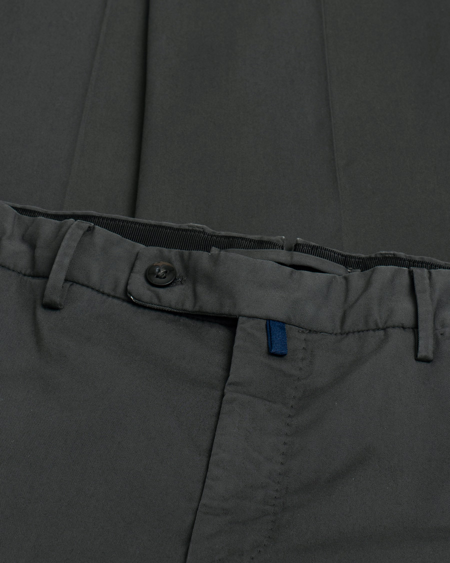 Hombres | Incotex Regular Fit Comfort Chinos Charcoal | Pre-owned | Incotex Regular Fit Comfort Chinos Charcoal
