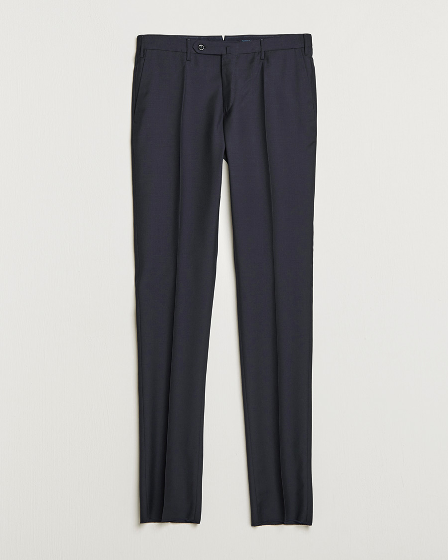 Hombres | Pre-owned Pantalones | Pre-owned | Incotex Slim Fit Tropical Wool Trousers Navy 48