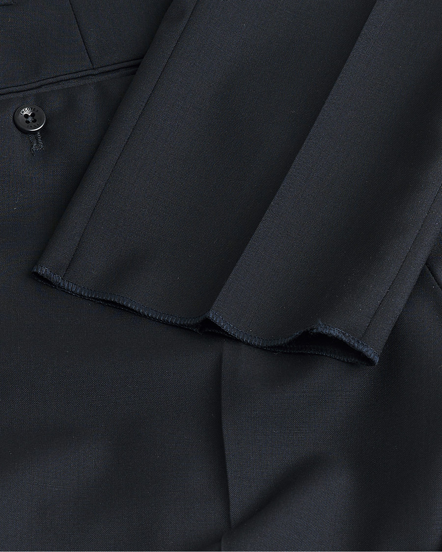 Hombres | Incotex Slim Fit Tropical Wool Trousers Navy 48 | Pre-owned | Incotex Slim Fit Tropical Wool Trousers Navy 48