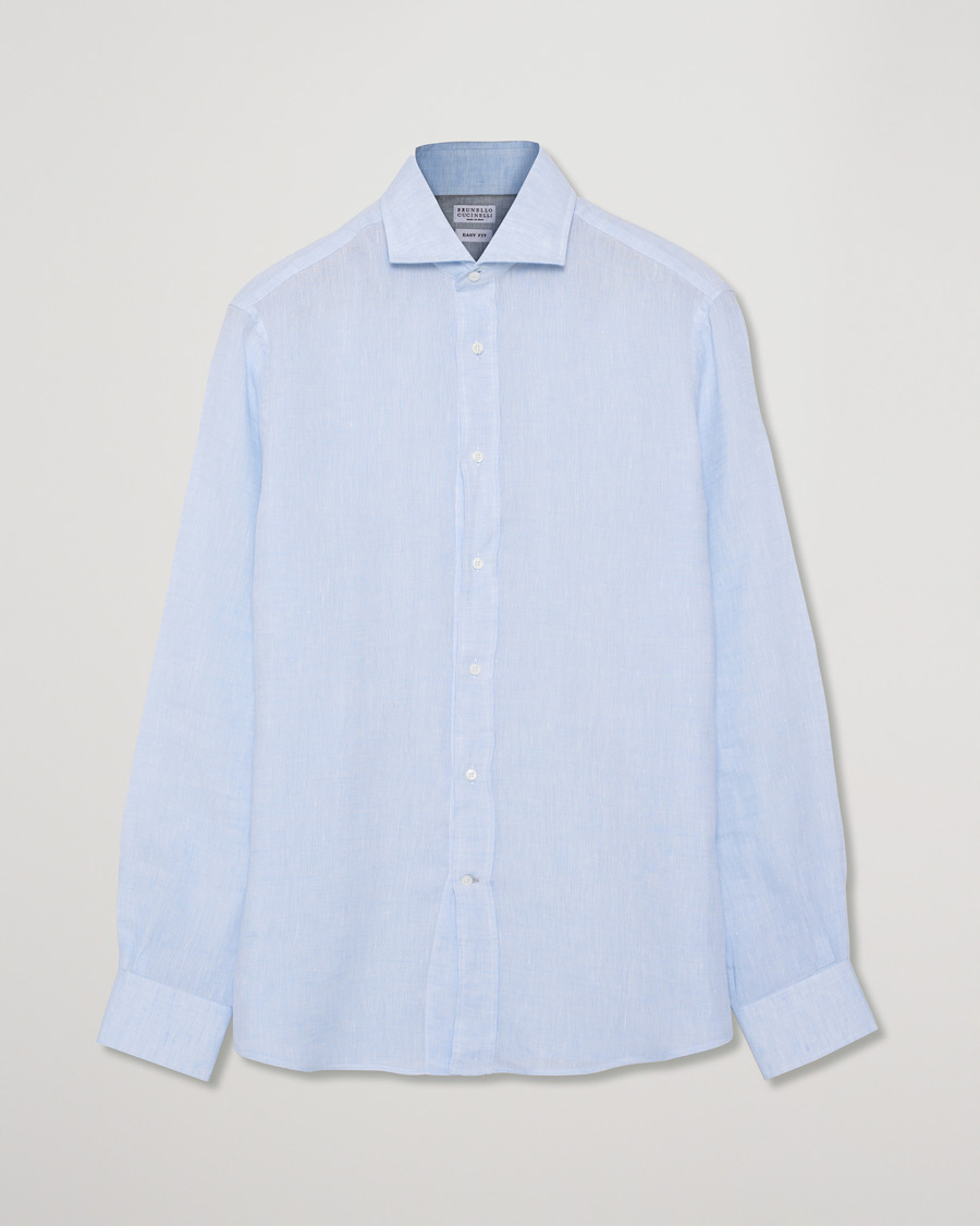 Hombres | Camisas | Pre-owned | Brunello Cucinelli Linen Shirt Blue M