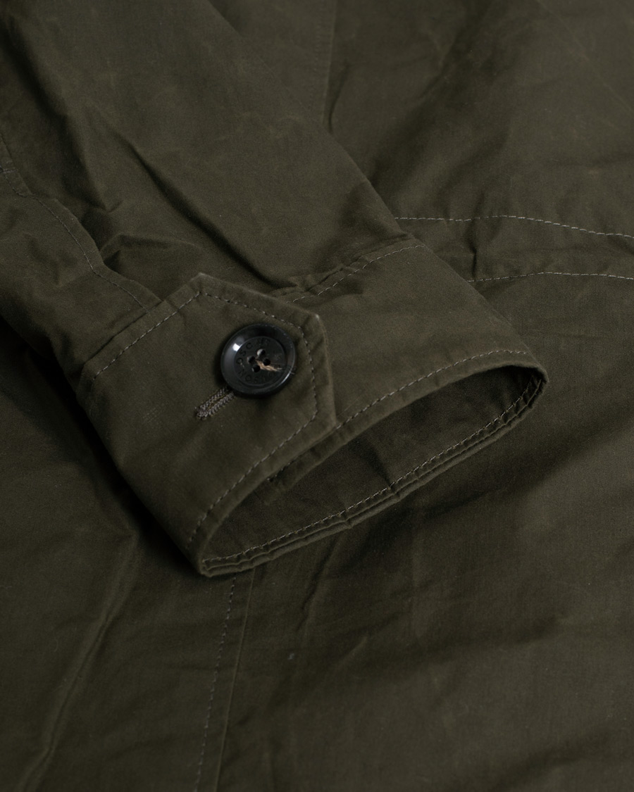 Hombres | Abrigos y chaquetas | Pre-owned | Oscar Jacobson Balder Waxed Field Jacket Dark Green