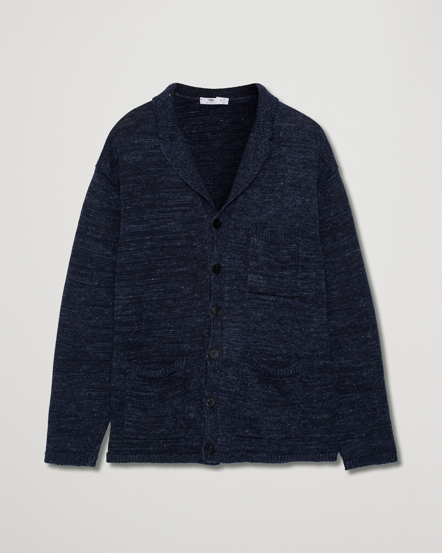 Hombres | Jerséis y prendas de punto | Pre-owned | Inis Meáin Washed Linen Pub Jacket Seal