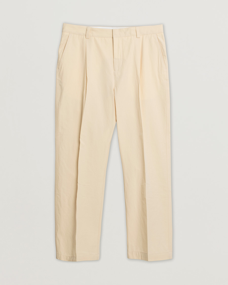 Hombres | Pantalones | Pre-owned | Orlebar Brown Beckworth Pleated Cotton Trousers Pebble