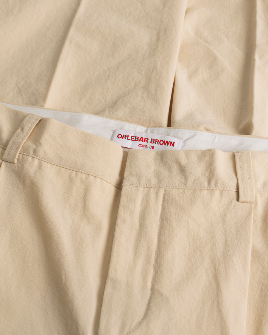 Hombres | Pantalones | Pre-owned | Orlebar Brown Beckworth Pleated Cotton Trousers Pebble