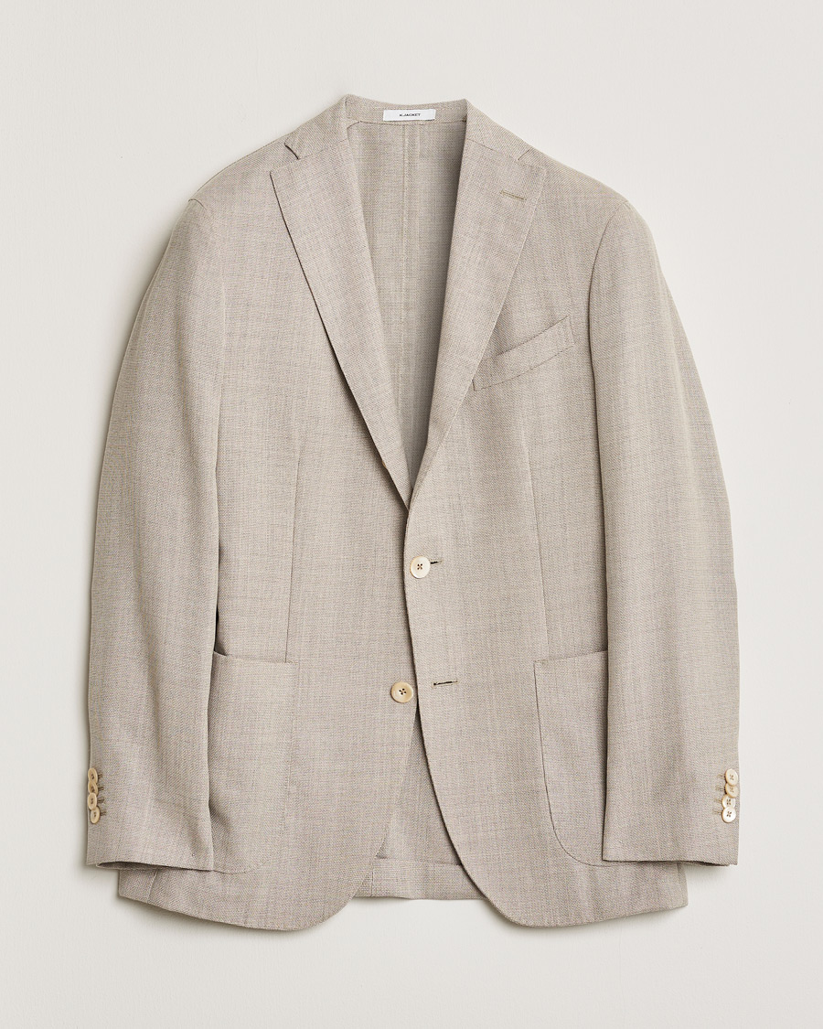Hombres | Pre-owned Blazers | Pre-owned | Boglioli K Jacket Wool Hopsack Blazer Beige 46