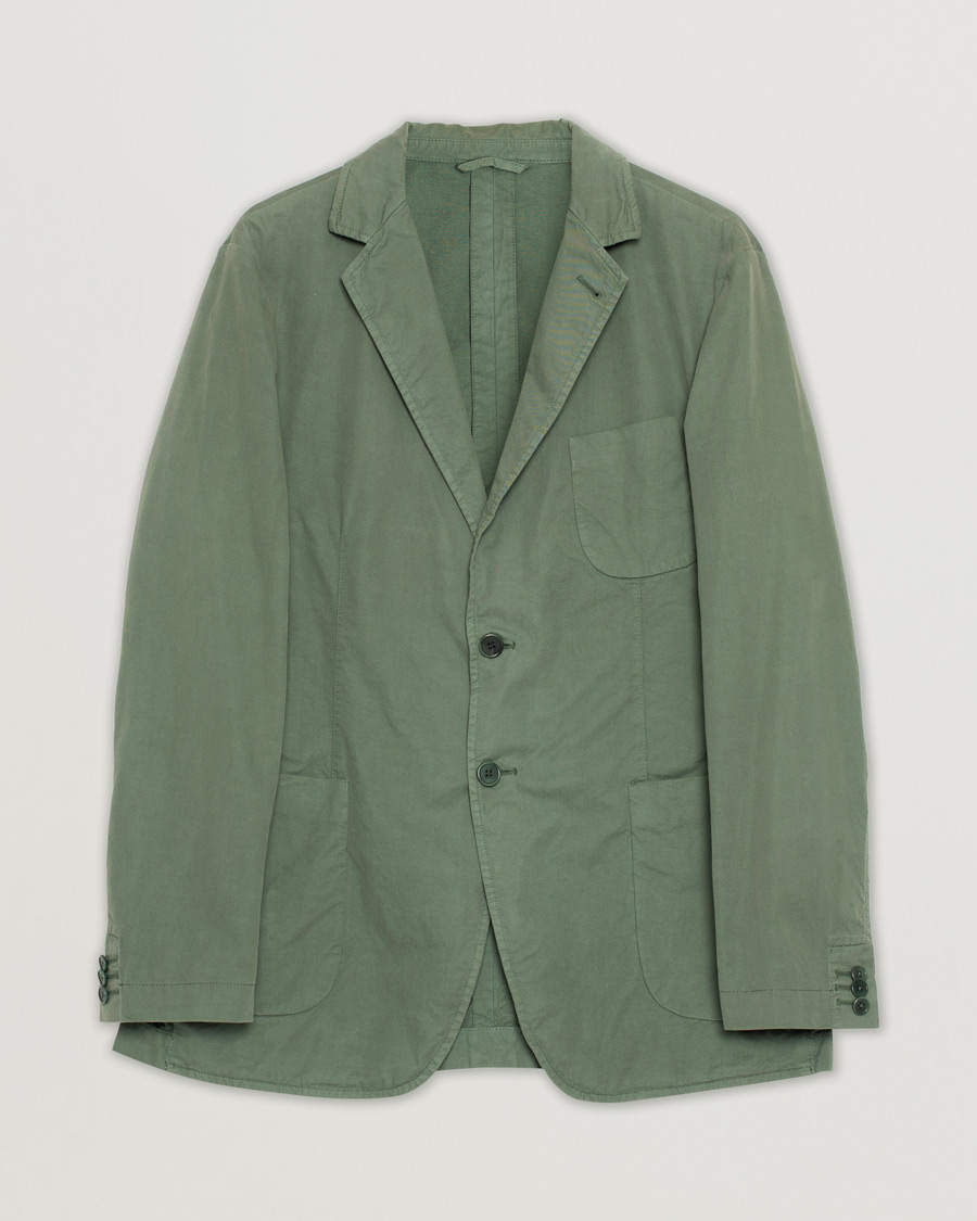 Hombres | Blazers | Pre-owned | Aspesi Samuraki Washed Blazer Army Green