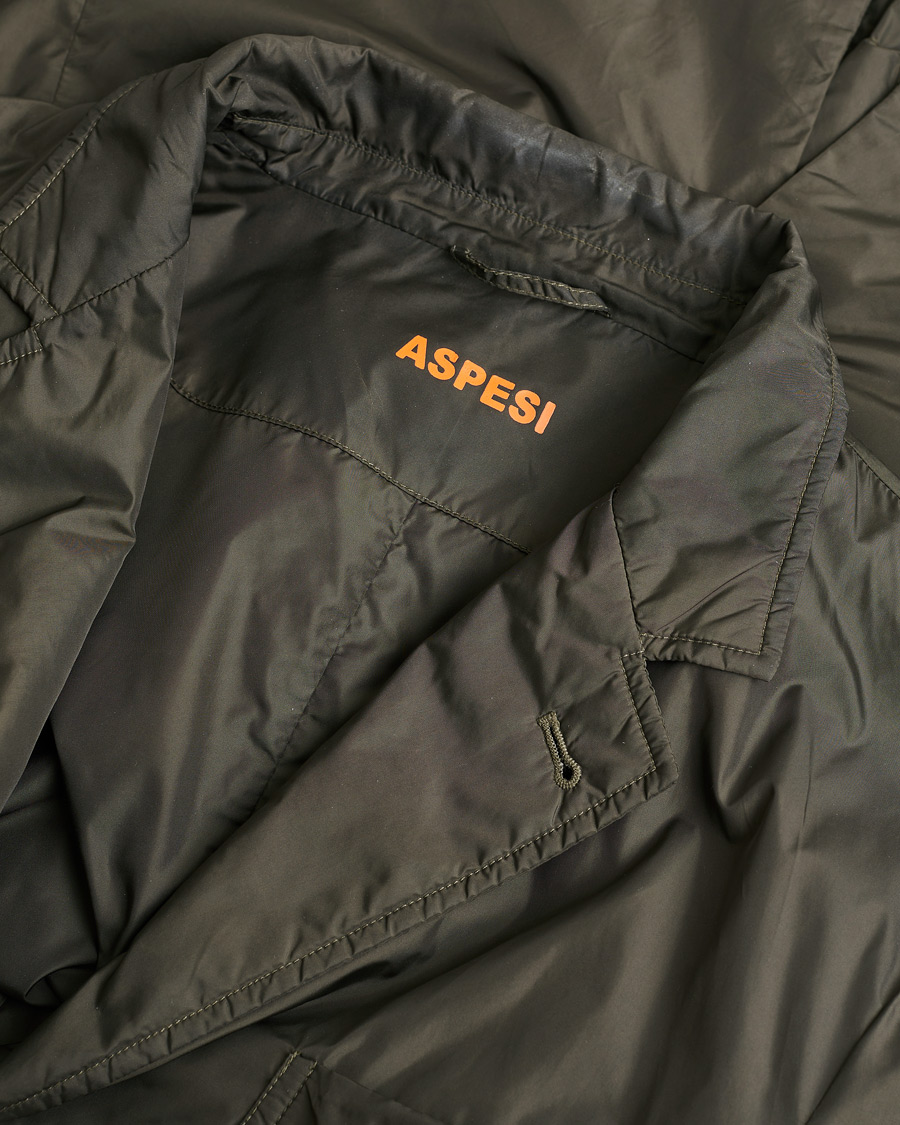 Hombres | Pre-owned Blazers | Pre-owned | Aspesi Nylon Blazer Army Green XL