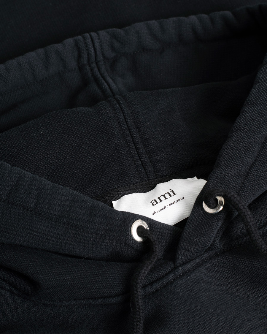 Hombres | Jerséis y prendas de punto | Pre-owned | AMI Heart Logo Hoodie Black