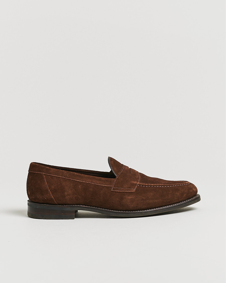 Hombres | Loake 1880 Grant Shadow Sole Brown Suede | Pre-owned | Loake 1880 Grant Shadow Sole Brown Suede