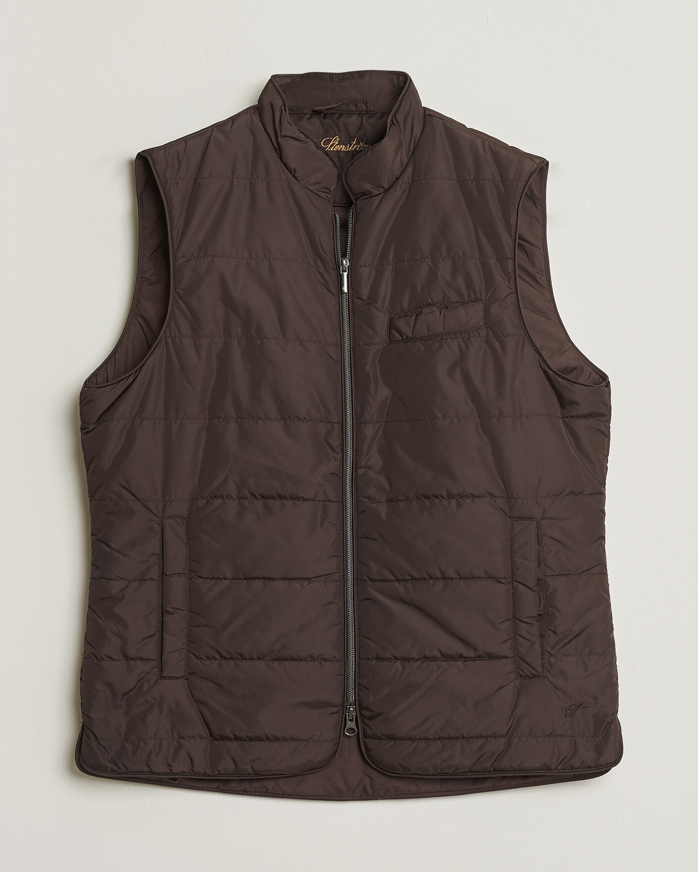Hombres | Pre-owned Chaquetas | Pre-owned | Stenströms Padded Nylon Vest Brown M