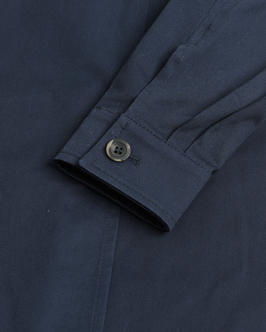 Hombres | Pre-owned Camisas | Pre-owned | Private White V.C. Cotton Overshirt Navy 2 - XS