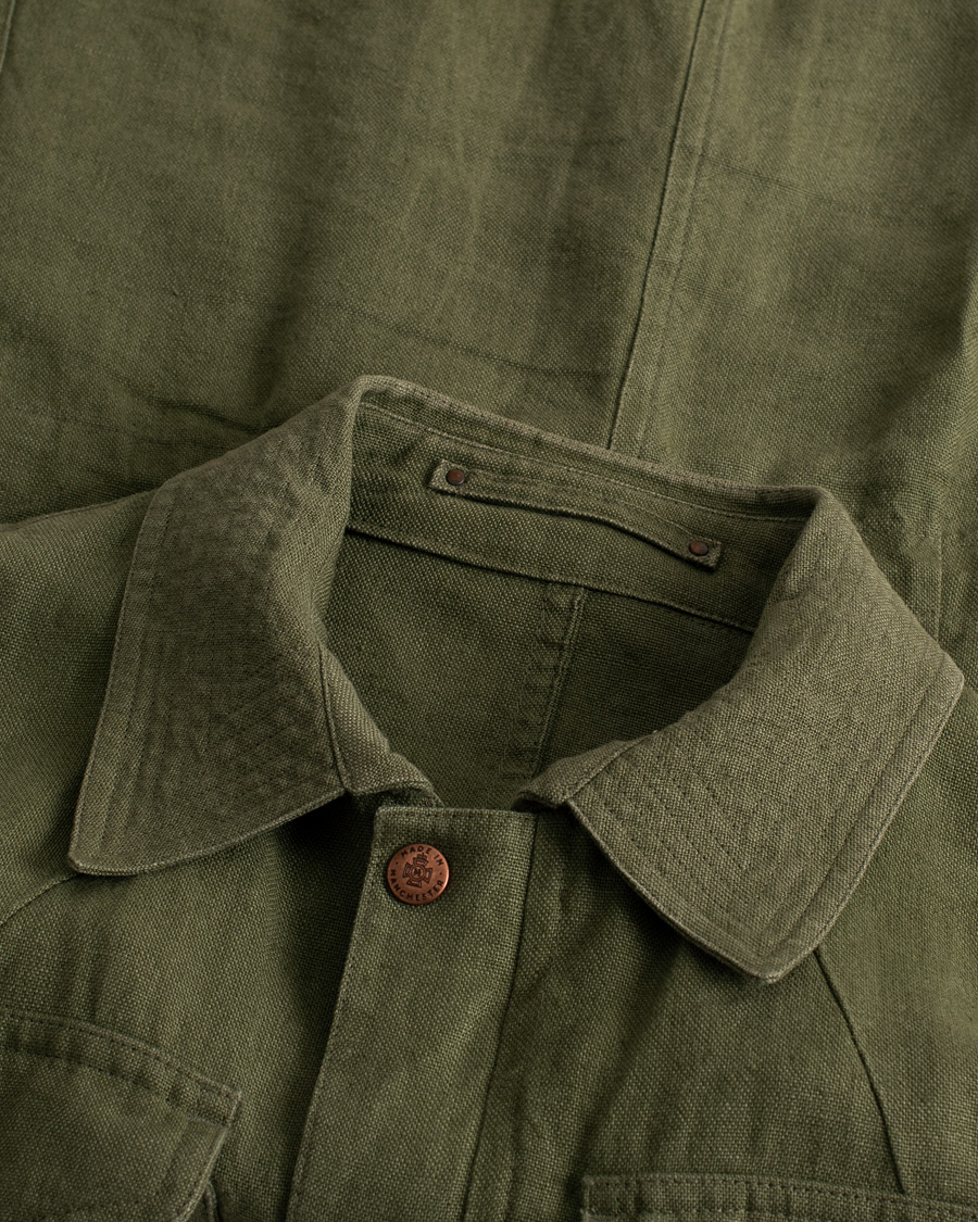 Hombres | Abrigos y chaquetas | Pre-owned | Private White V.C. Linen Field Jacket Green