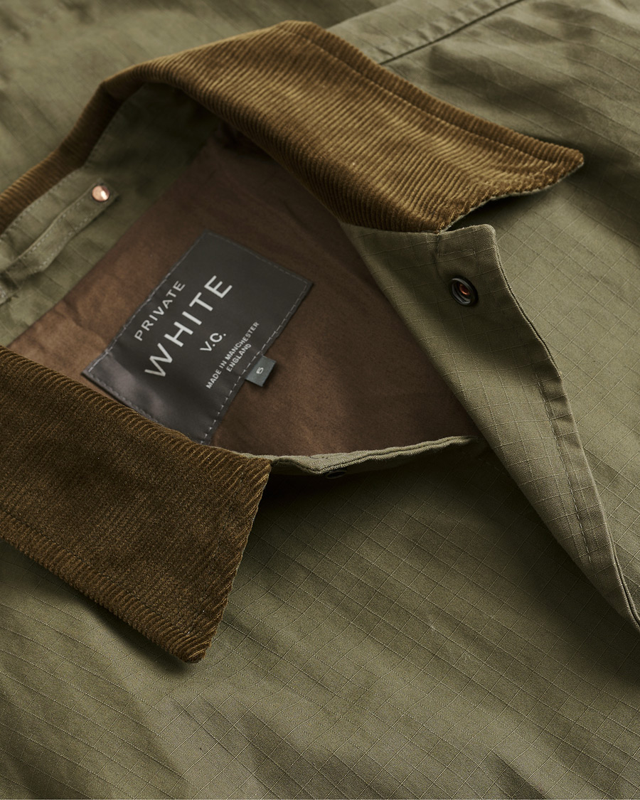 Hombres | Pre-owned Chaquetas | Pre-owned | Private White V.C. Ripstop Cotton Jacket Green 5 - L