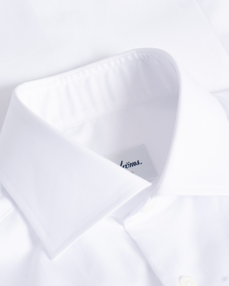 Hombres | Camisas | Pre-owned | Stenströms Superslim Double Cuff Cotton Shirt White 36 - S