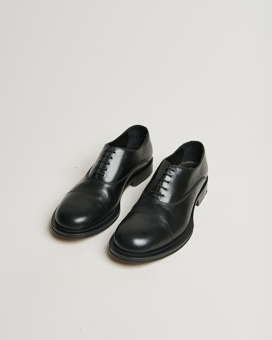 Hombres | Lanvin Leather Derby Black Calf | Pre-owned | Lanvin Leather Derby Black Calf