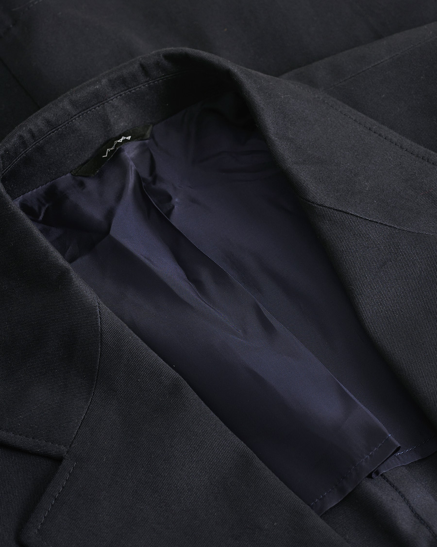 Hombres | Pre-owned Blazers | Pre-owned | Berg&Berg Cotton Blazer Navy 48