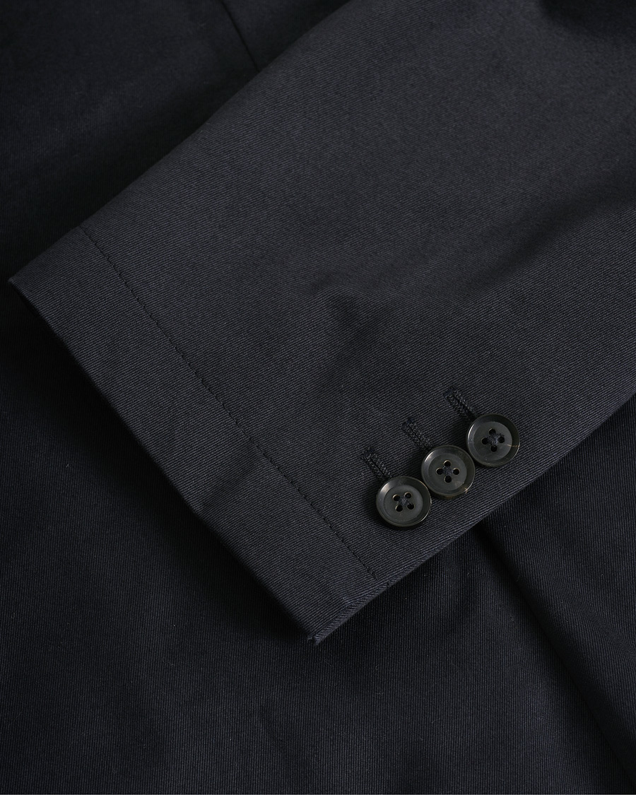 Hombres | Pre-owned Blazers | Pre-owned | Berg&Berg Cotton Blazer Navy 48