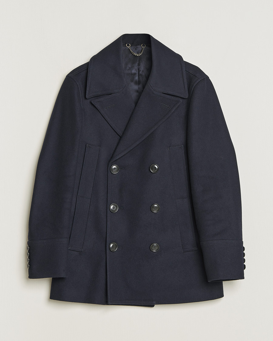 Hombres | Abrigos y chaquetas | Pre-owned | Tiger of Sweden Peacoat Wool Navy 48