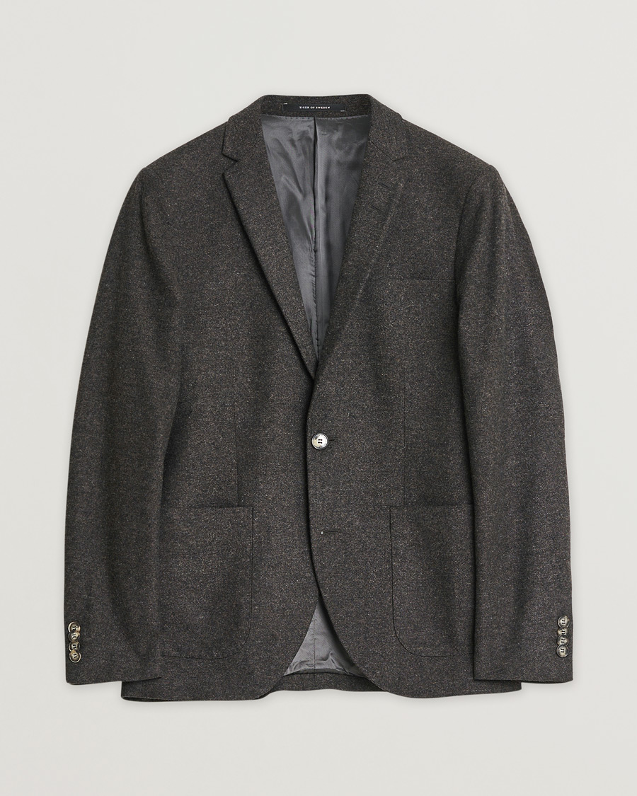 Hombres | Pre-owned Blazers | Pre-owned | Tiger of Sweden Wool Flannel Blazer Brown 46