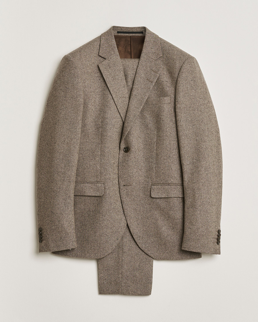 Hombres | Pre-owned Trajes | Pre-owned | Tiger of Sweden Brushed Wool Suit Taupe 48/46