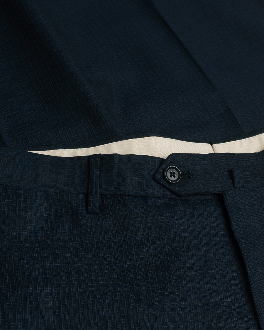 Hombres | Blazers | Pre-owned | Gaiola Napoli Single Breasted Wool Suit Navy 50