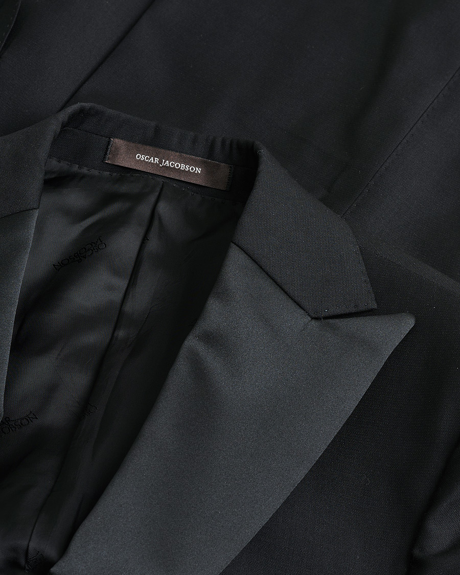 Hombres | Oscar Jacobson Elder & Denz Wool Tuxedo Black 46 | Pre-owned | Oscar Jacobson Elder & Denz Wool Tuxedo Black 46
