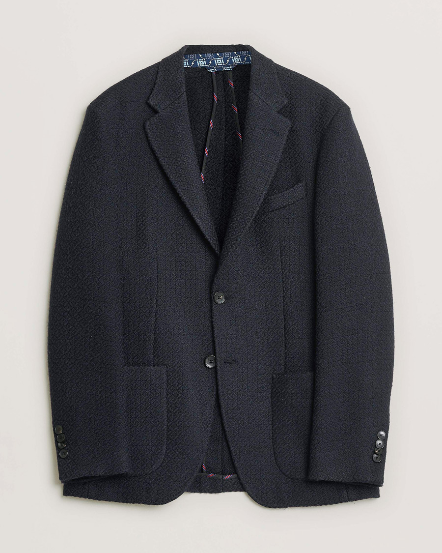 Hombres | Pre-owned Blazers | Pre-owned | Etro Jacquard Jersey Blazer Navy 52