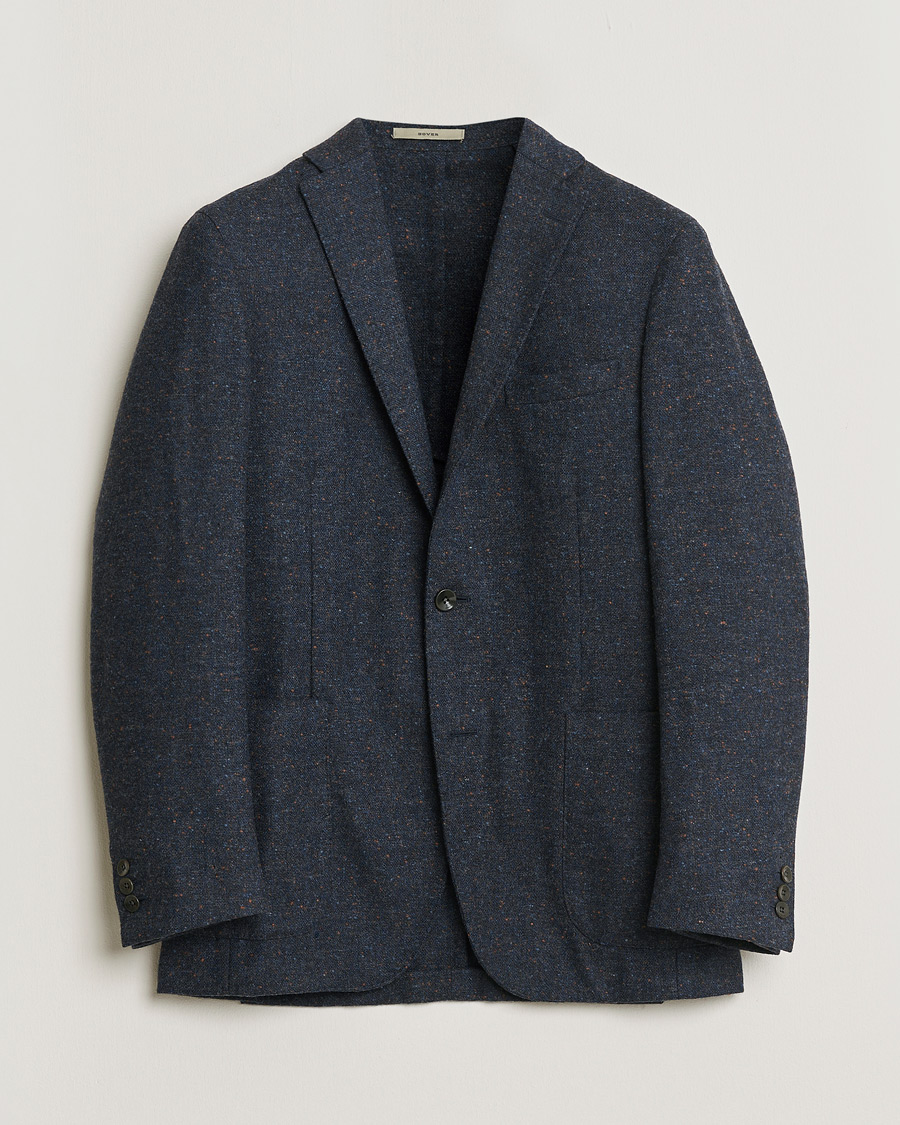 Hombres | Pre-owned Blazers | Pre-owned | Boglioli Dover Wool Blazer Navy Melange 48