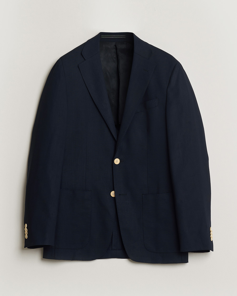 Hombres | Pre-owned Blazers | Pre-owned | Corneliani Wool Hopsack Blazer Navy 48