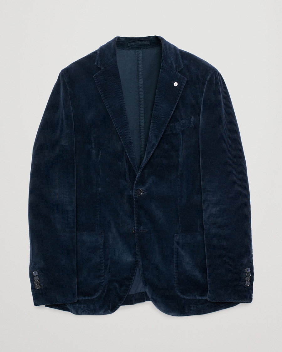 Hombres | Blazers | Pre-owned | L.B.M. 1911 Jack Corduroy Blazer Navy 50