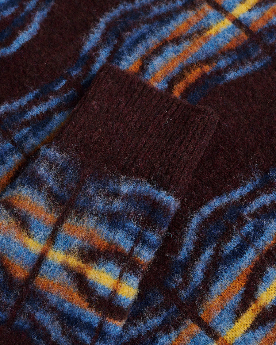 Hombres | Pre-owned Jerséis | Pre-owned | Howlin' Brushed Wool Pattern Cardigan Bordeaux M