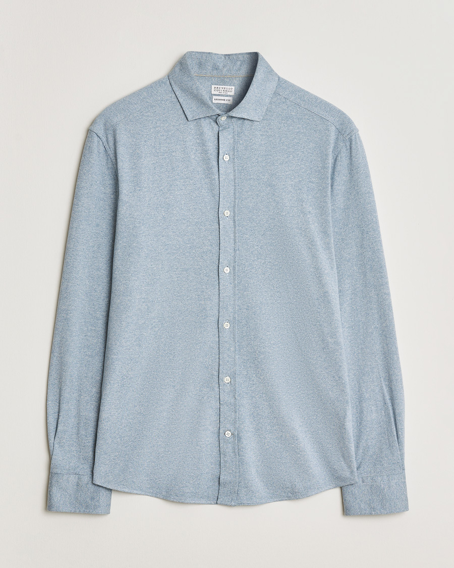 Hombres | Brunello Cucinelli Lightweight Jersey Shirt Light Blue L | Pre-owned | Brunello Cucinelli Lightweight Jersey Shirt Light Blue L