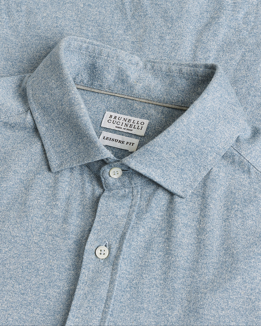 Hombres | Brunello Cucinelli Lightweight Jersey Shirt Light Blue L | Pre-owned | Brunello Cucinelli Lightweight Jersey Shirt Light Blue L